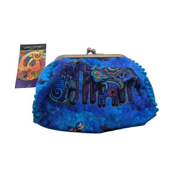 New Laurel Burch Canine Family Coin Purse or Dog Cosmetic Bag With Kiss Lock - Picture 10 of 13